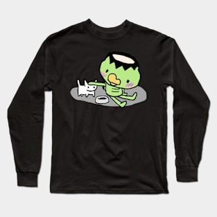 Adorable Japanese creature, Kappa and Neko Long Sleeve T-Shirt